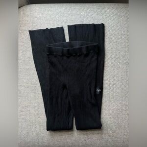 Alo Denim Knit High-Waist Flare Pant